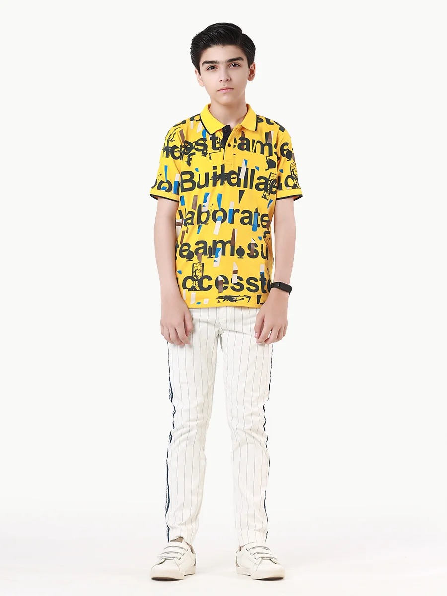 Boy's Yellow Polo Shirt - EBTPS22-033
